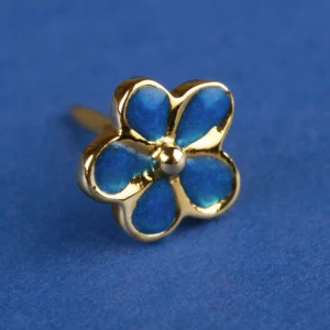 spilla massonica nontiscordardimé smaltata blu